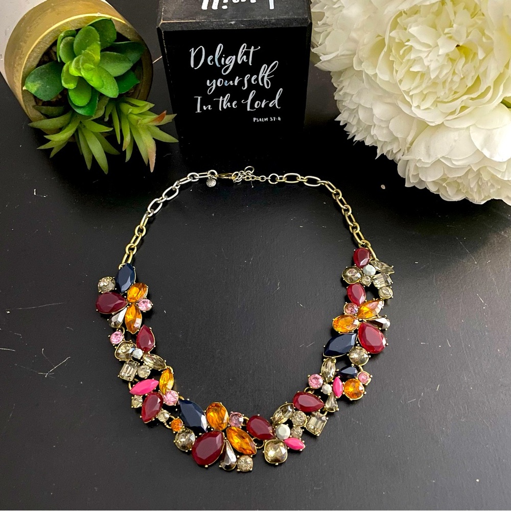 J Crew Elegant Multicolor Statement Necklace